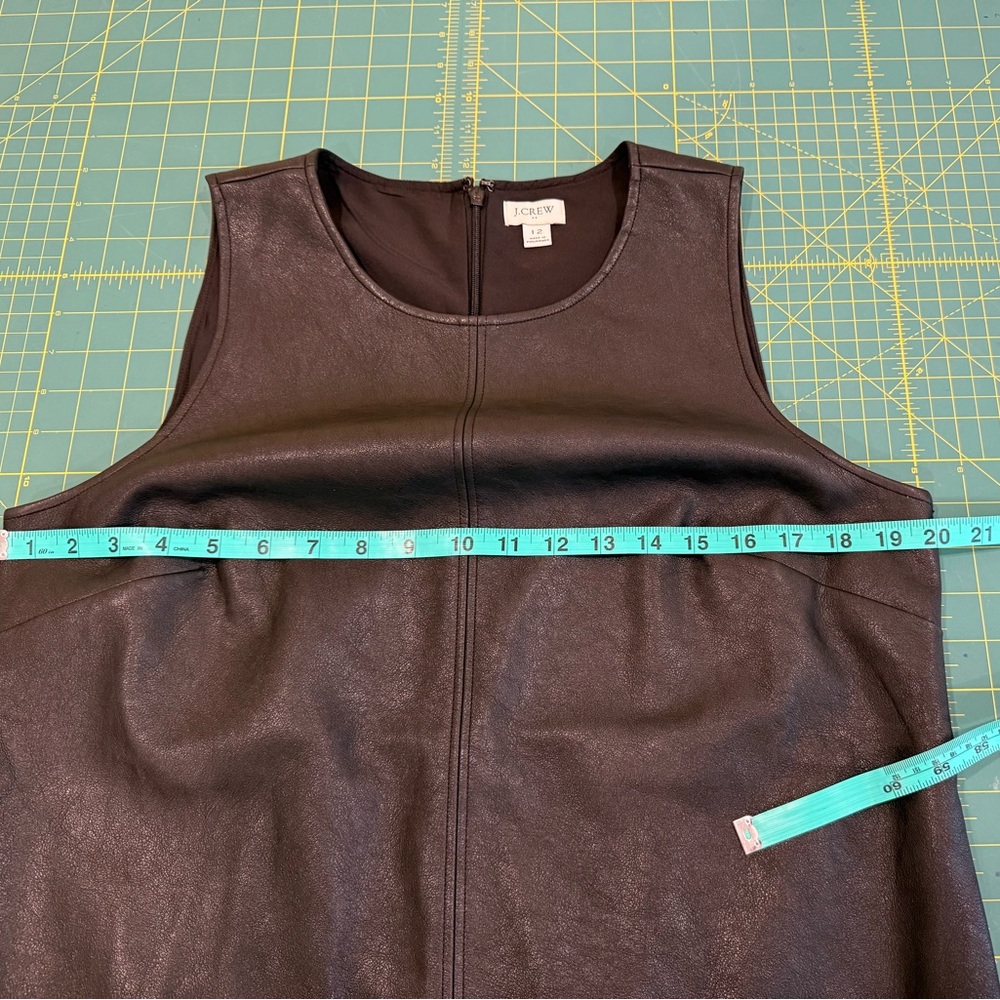 J Crew Factory Sleeveless Faux Leather Dress - Picture 10 of 12